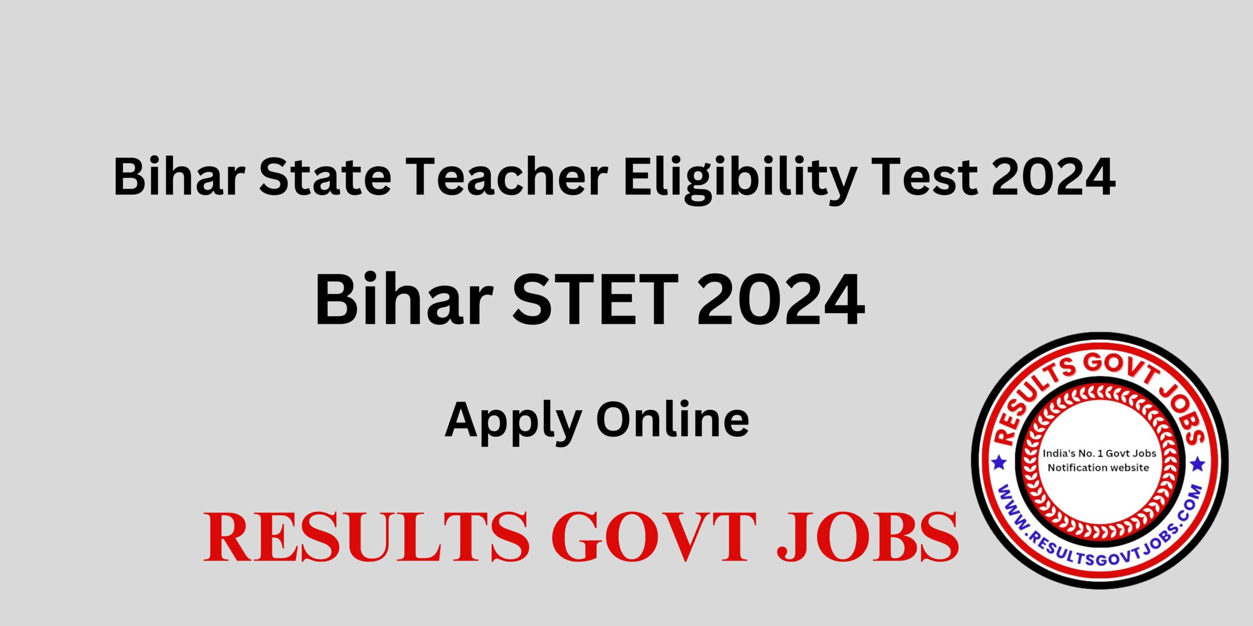 Bihar STET 2024 Apply Online