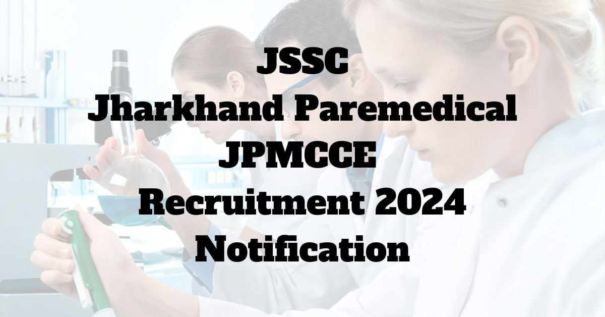 JSSC Jharkhand Paramedical Recruitment 2023 apply online